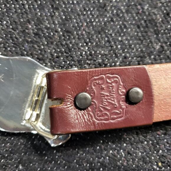 Vintage Child Cowboy fringe Vest Leather & Tony Lama belt n Buckle size 22 Large - Picture 6 of 10